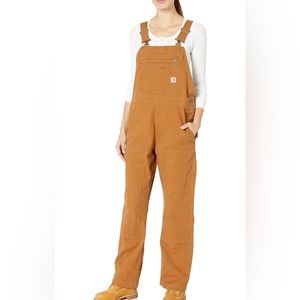 Carhartt womens Rugged Flex Loose Fit Canvas Bib Overall